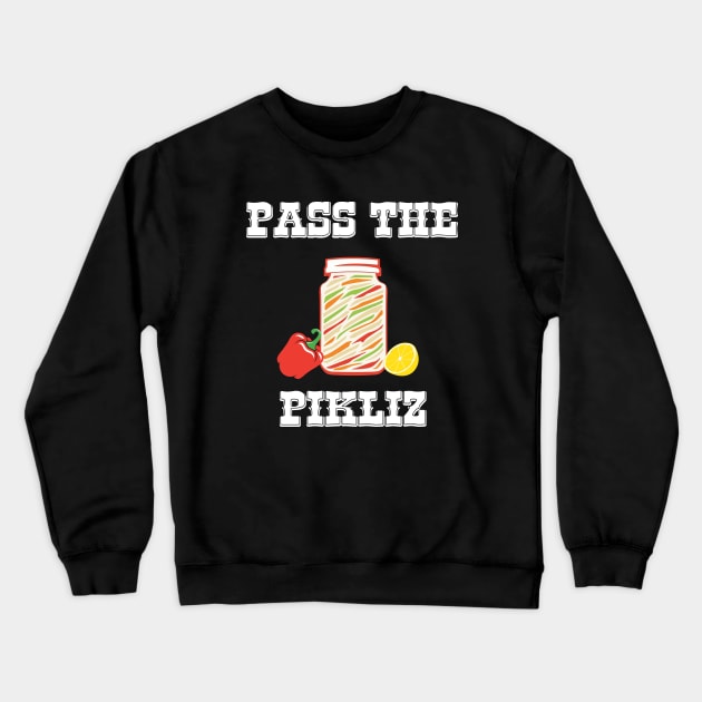 Pass The Pikliz Haiti Thanks Giving Haitian Crewneck Sweatshirt by alltheprints